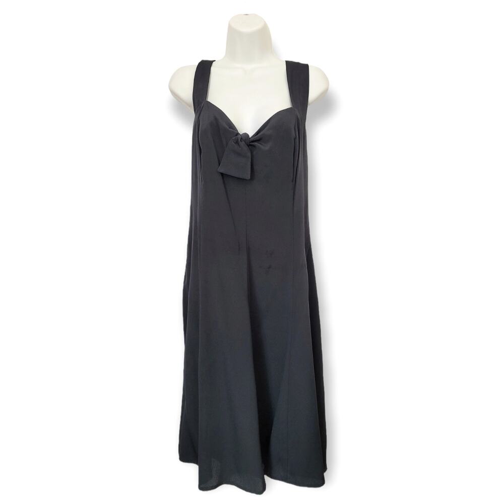 Vintage Caren Desiree & Co. Black Sweetheart Neckline Sleeveless Dress Size 14